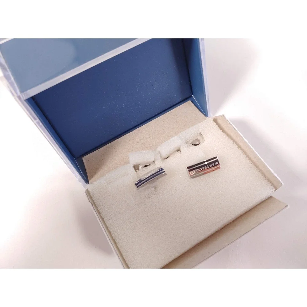 Ryan Seacrest Distinction Rhodium Rectangle Shape Cufflinks Formal Wedding $90